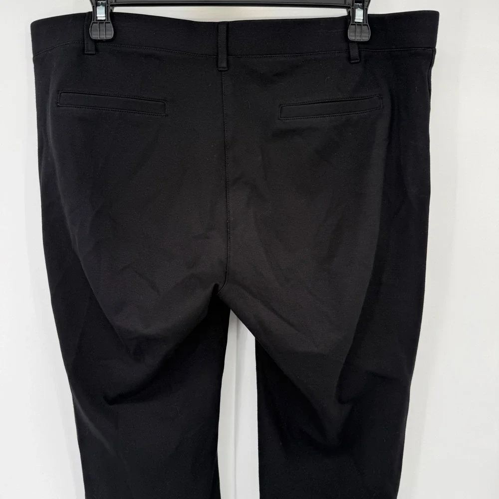 Betabrand Dress Yoga Pants Women XL Black Straight Leg W0076-BK Stretch Work